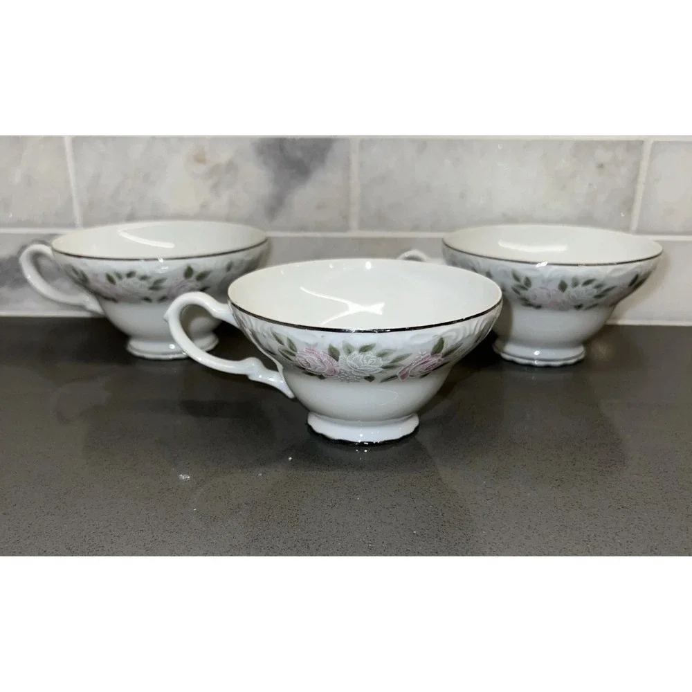 3 Classic by Sheffield Fine China (501) tea cups